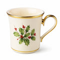 Tazza 0.35 L in porcellana avorio con decoro botanico e bordo dorato
